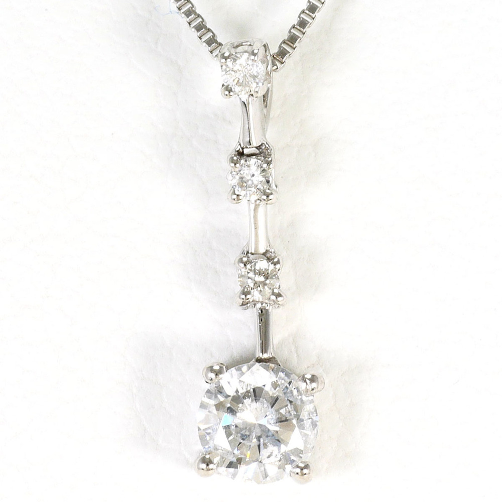 VINTAGE 18k Silver Diamond Necklace